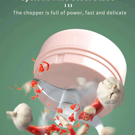 Compact Electric Garlic Chopper with Quick-Slice Technology and Adjustable Capacity