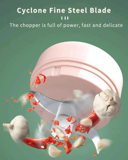 Compact Electric Garlic Chopper with Quick-Slice Technology and Adjustable Capacity