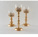 Electroplated Iron Candle Holder with Glass