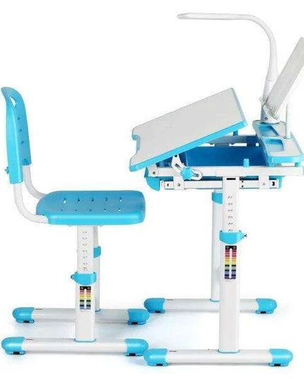 Ergonomic Kids Study Desk and Chair Set with Adjustable Brightness Lamp - Perfect for Learning