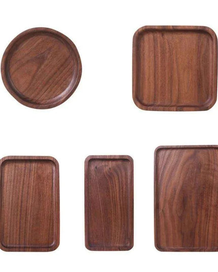 Luxury Black Walnut Serving Tray Collection - Exquisite Tableware for Upscale Dining