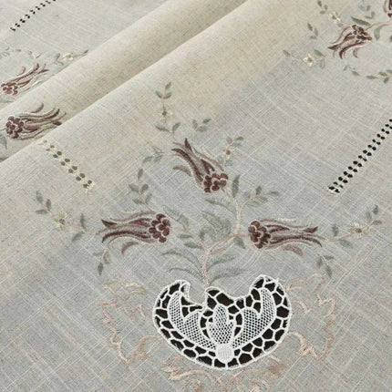 Tulip Elegance Embroidered Table Linens Collection