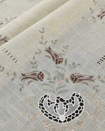 Tulip Elegance Embroidered Table Linens Collection