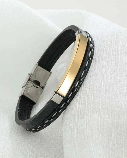 Customizable Leather Date Bracelets with Engraved Personalization