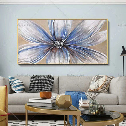 Floral Elegance: Customizable Hand-Painted Oil Canvas Art for Modern Home Decor