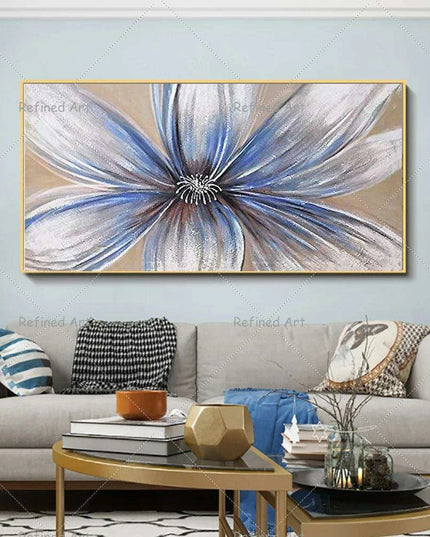 Floral Elegance: Customizable Hand-Painted Oil Canvas Art for Modern Home Decor