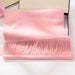 Elegant Tassel-Trimmed Lamb Wool Wrap - Luxe Winter Scarf for Fashionable Warmth