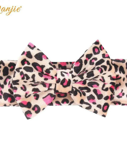Leopard Print Velvet Headband and Hair Bow Set - Stylish Hair Accessories for Fashion-Forward Girls