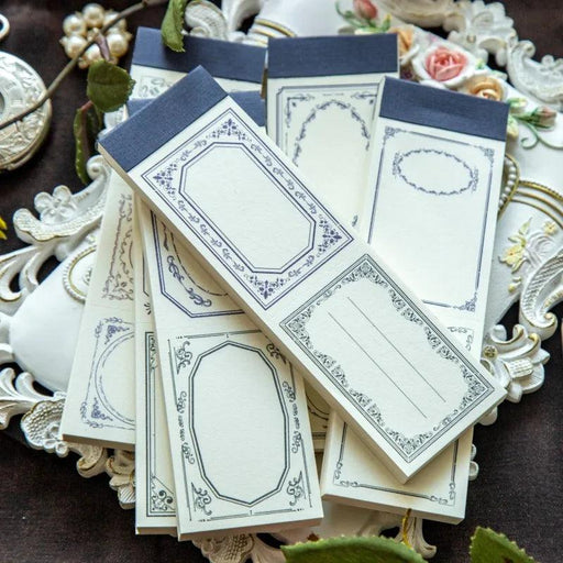 Byzantine Blossom: 50-Piece Floral Memo Pad Set for Sophisticated Note-Taking