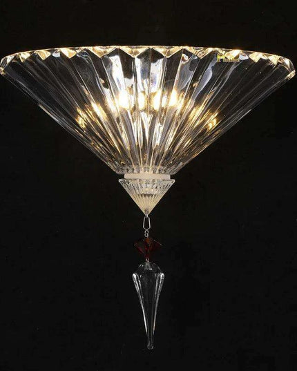 Elegant Crystal Wall Light with Reflective Accent - A Chic Addition for Any Space