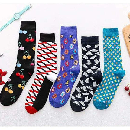 Colorful Tongue Graphic Skateboard Socks for Women - Stylish Fun Addition