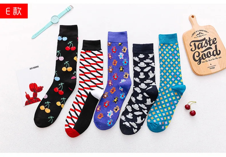 Vibrant Colorful Tongue Design Skateboard Socks for Women