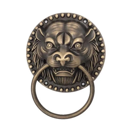 1pcs Old-Style Solid Wood Door Knocker Tiger head Front Door Knock Lio