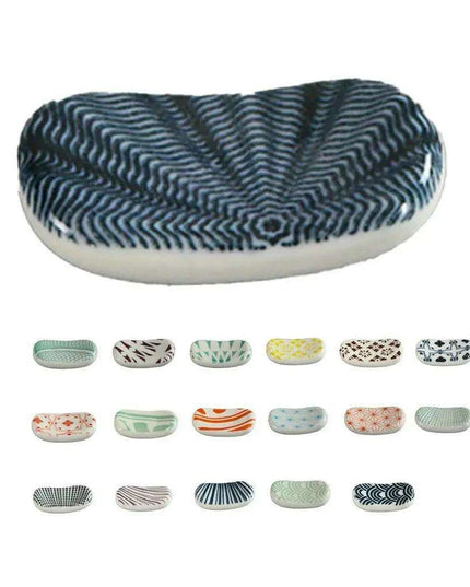 Elegant Japanese Ceramic Chopstick Holder - Stylish Anti-Slip Accessory for Refined Dining Experiences