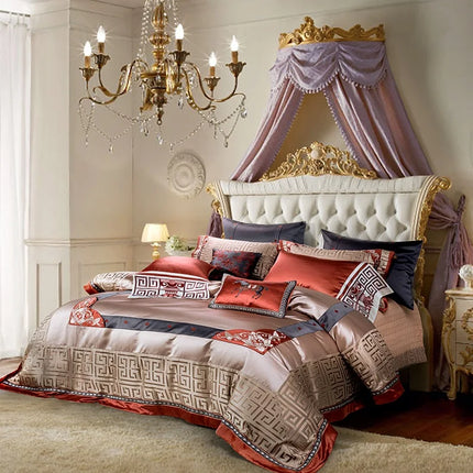Premium Jacquard Luxury Duvet Cover Set – 4, 6 & 10 Piece