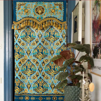 Luxury Insulated Velvet Curtains – Blue, 70–80 cm Wide