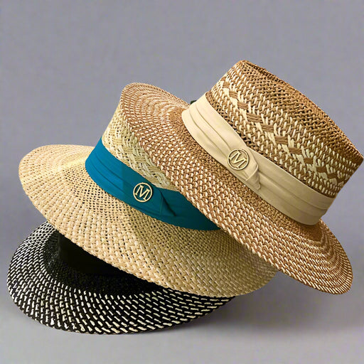 Chic Adjustable Wide Brim Straw Hat for Women - Stylish Sun Protection Beach Accessory Available in 50 Colors