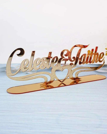 Customized Reflective Acrylic Name Display for Special Occasions