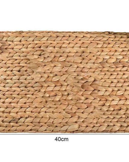 Chic Handcrafted Water Hyacinth Placemats - Stylish Heat-Resistant Table Mats with Timeless Braided Design