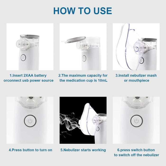 VET Ultra-Quiet Portable Veterinary Nebulizer NE-M01
