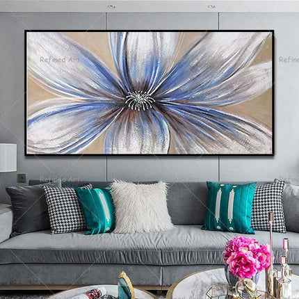 Floral Elegance: Customizable Hand-Painted Oil Canvas Art for Modern Home Decor
