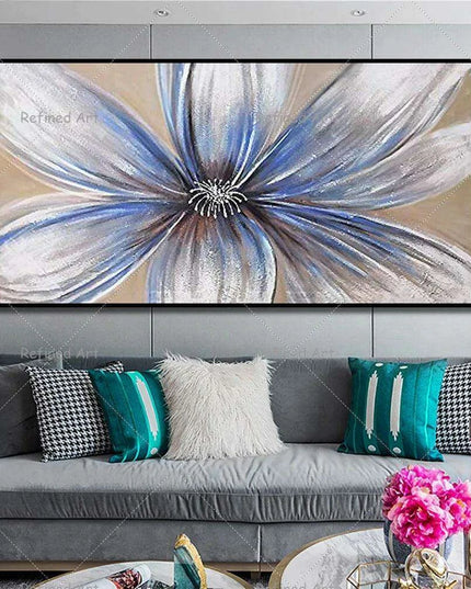 Floral Elegance: Customizable Hand-Painted Oil Canvas Art for Modern Home Decor