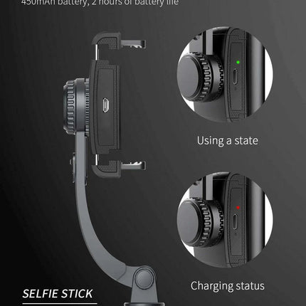 Smartphone Gimbal Stabilizer Kit with Bluetooth Tripod, Selfie Stick, and Remote Control