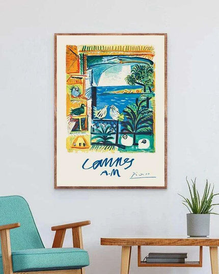 Coastal Tranquility: Nordic Abstract Art & Typography Collection