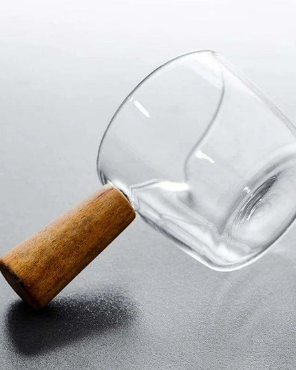 Elegant Japanese-Inspired Borosilicate Glass Serving Pan with Comfortable Handle - Stylish Mini Server for Milk and Sauces