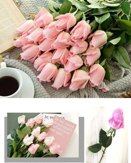 Lifelike Artificial Rose Stem Collection for Elegant Home and Wedding Decor