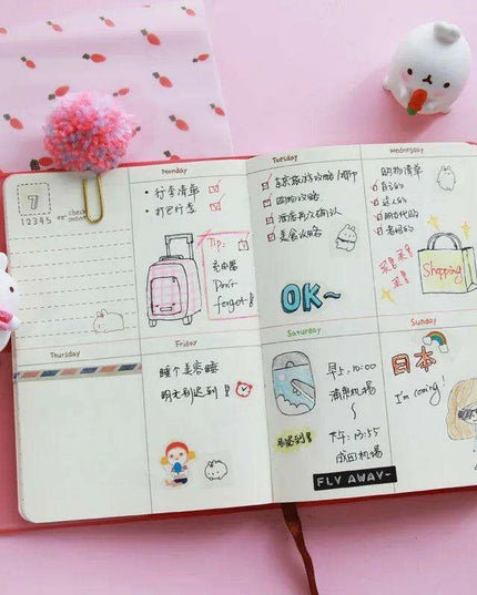 Charming Rabbit Faux Leather Notebook - A Creative Writing Delight