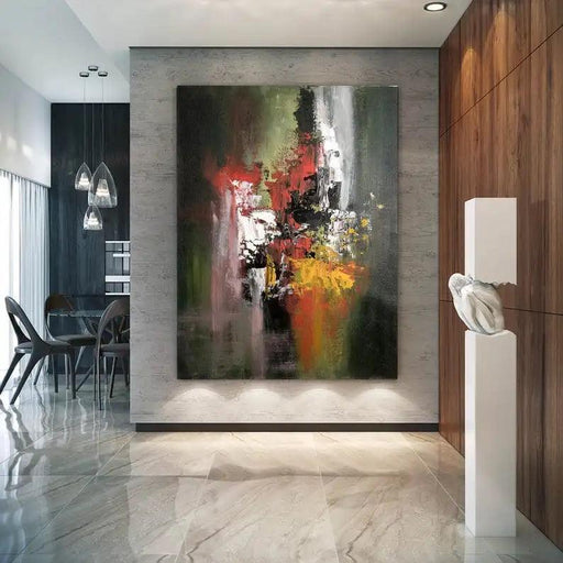 Extra-Large Handcrafted Acrylic and Oil Painting for Stunning Gallery Wall Centerpiece