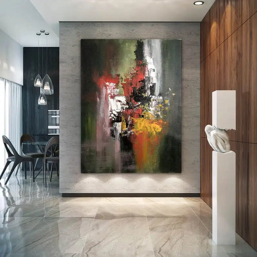 Oversized Acrylic and Oil Painting Crafted for Striking Gallery Wall Decor