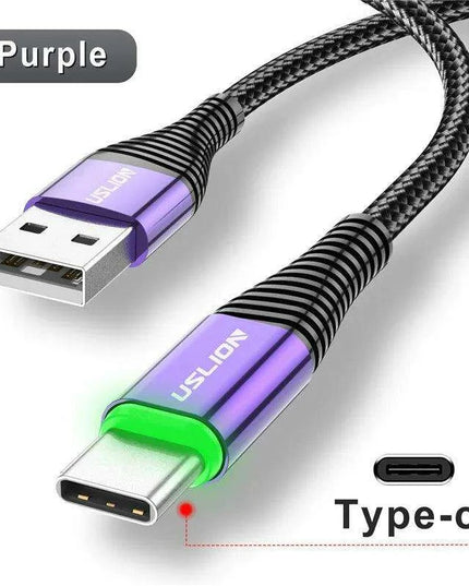 Lightning Speed 5A LED Micro USB Charging Cable - Stylish Data Sync with Illuminated Features