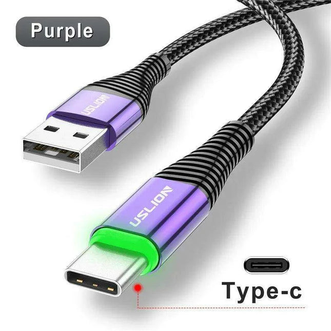 Lightning Speed 5A LED Micro USB Charging Cable - Stylish Data Sync with Illuminated Features