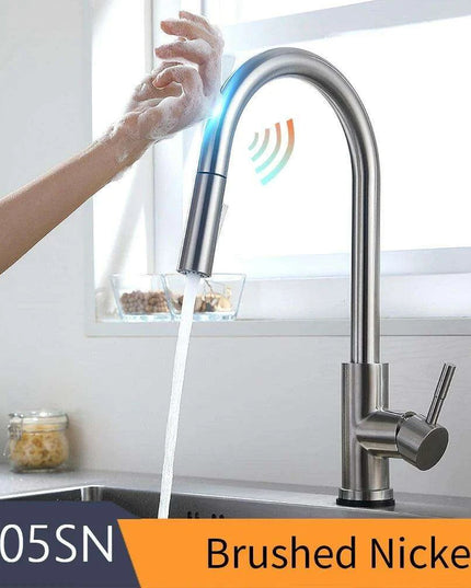 Smart Touch Sensor-Enabled Rotating Kitchen Faucet with Innovative Design