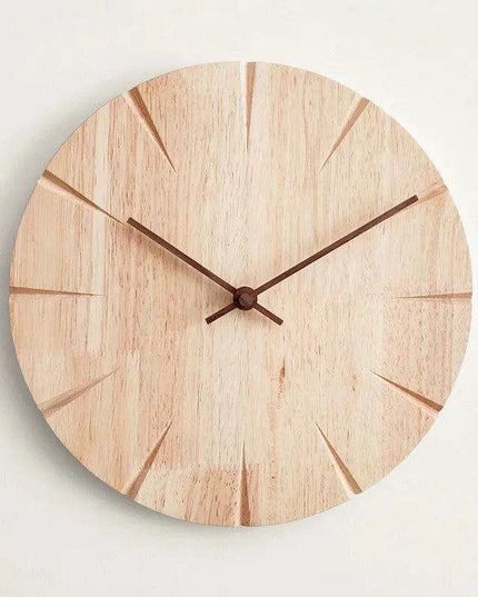 Stylish Contemporary Silent Wood Wall Clock