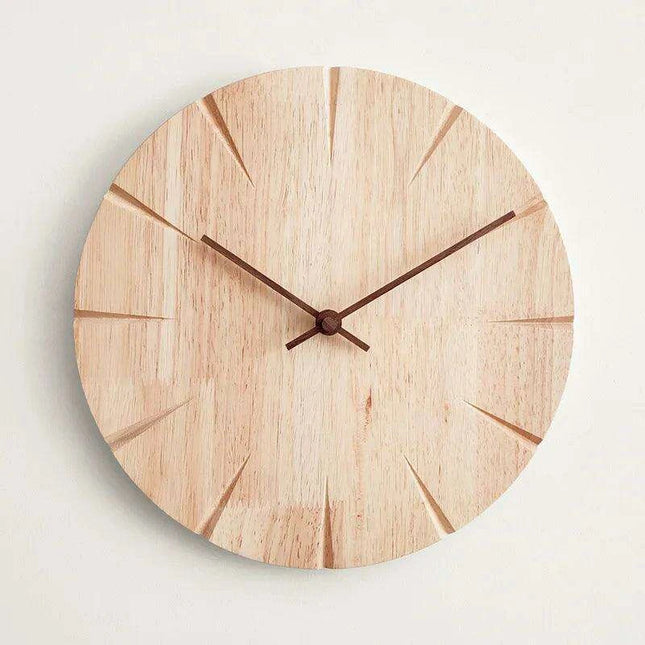 Stylish Contemporary Silent Wood Wall Clock