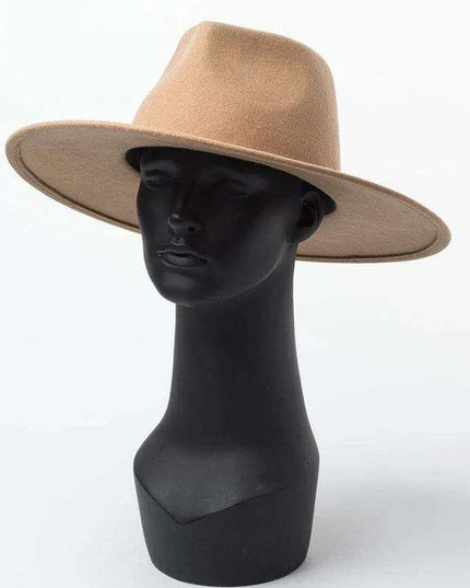 Chic Wide Brim Wool Felt Porkpie Fedora - Unisex Crushable Winter Hat for Formal Events, Parties, and Jazz Nights