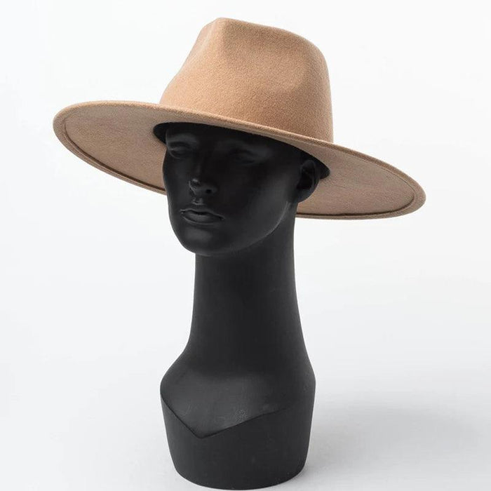 Chic Wide Brim Wool Felt Porkpie Fedora - Unisex Crushable Winter Hat for Formal Events, Parties, and Jazz Nights