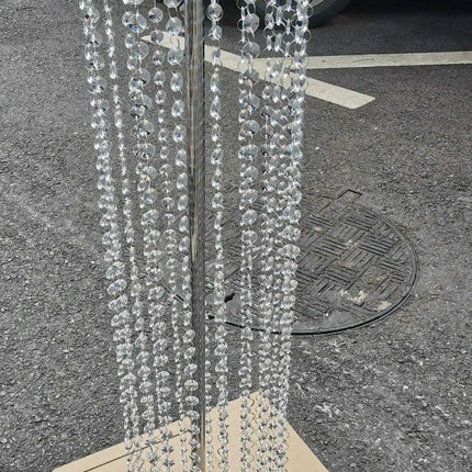 Luxurious Acrylic Crystal Centerpiece Collection - 6 Pieces, 110CM Diameter