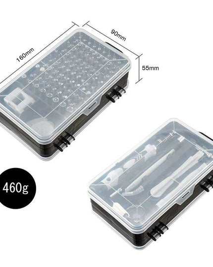 110-Piece Magnetic Precision Tool Set for Home and Professional Repairs in Sturdy Stainless Steel