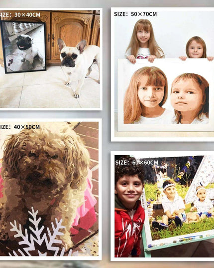 Custom Family Portrait Artistry: DIY Oil Painting Set with 24/36 Vibrant Colors