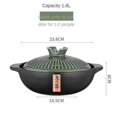 Classic Retro Heat-Resistant Clay Casserole with Lid - Essential Kitchen Tool DI50SG