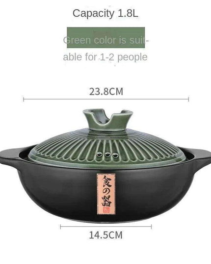 Classic Retro Heat-Resistant Clay Casserole with Lid - Essential Kitchen Tool DI50SG