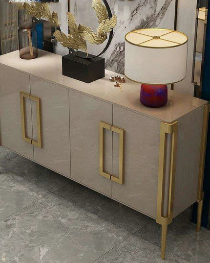 Chic Contemporary Sideboard with Stainless Steel Features