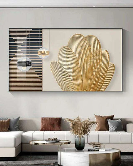 Nordic Gold: Exquisite Canvas Prints for Elegant Home Decoration