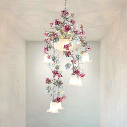 Rose Blossom Luxury LED Chandelier - Artistic Illumination for Elegant Spaces