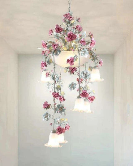Rose Blossom Luxury LED Chandelier - Artistic Illumination for Elegant Spaces