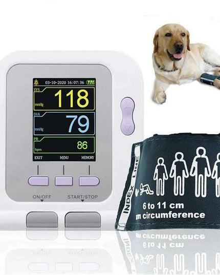 Automated Veterinary Blood Pressure Monitor for Pets with Software and Customizable Cuffs
